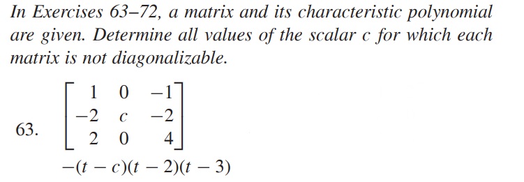 Solved In Exercises 63-72, a matrix and its characteristic | Chegg.com