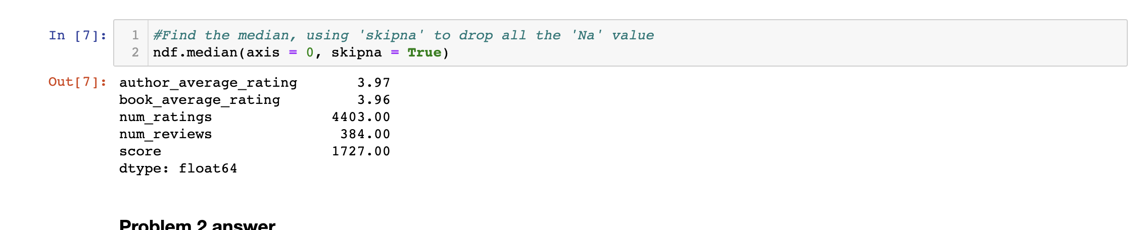 Solved Data analysis with python. I'm doing some basic | Chegg.com
