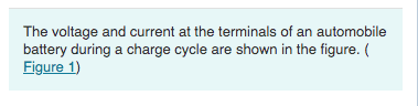 The voltage and current at the terminals of an | Chegg.com
