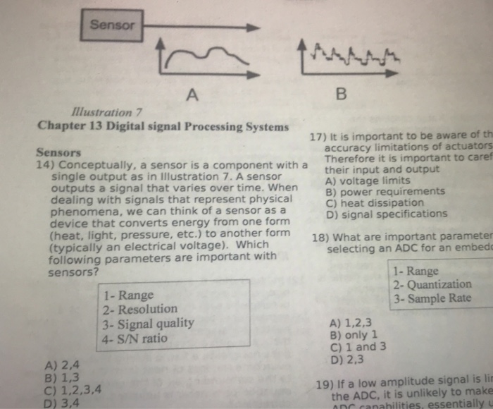 Solved Sensor Illustration 7 Chapter 13 Digital signal | Chegg.com
