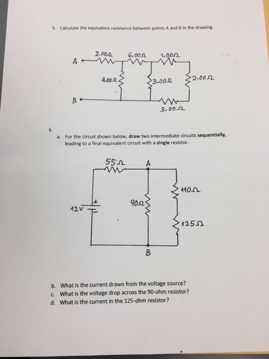 Solved 5. Calculate the equivalent resistance between points | Chegg.com