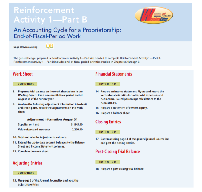 mningage Reinforcement Activity 1-Part B. An | Chegg.com