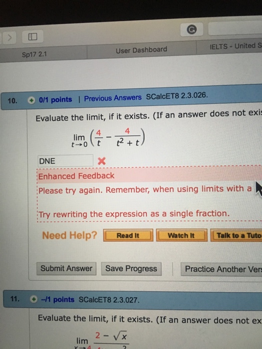 Solved Evaluate The Limit If It Exists If An Answer Does 1974