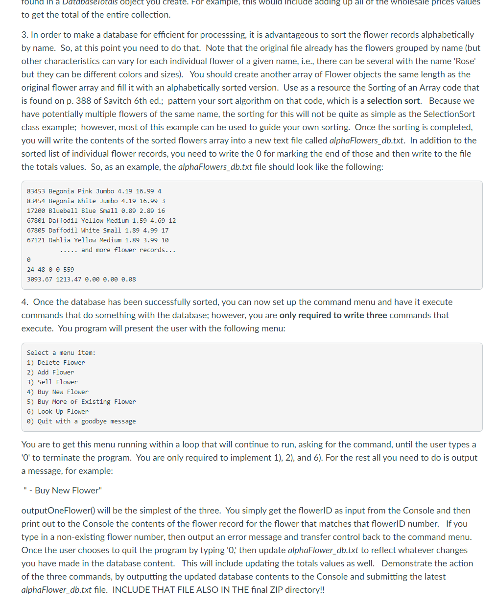 Solved You will write a program that manages a database for | Chegg.com