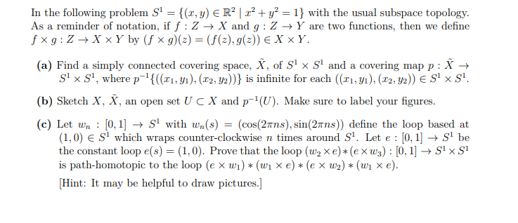 Solved In The Following Problem S1 Xy∈r2∣x2y21 With 0824