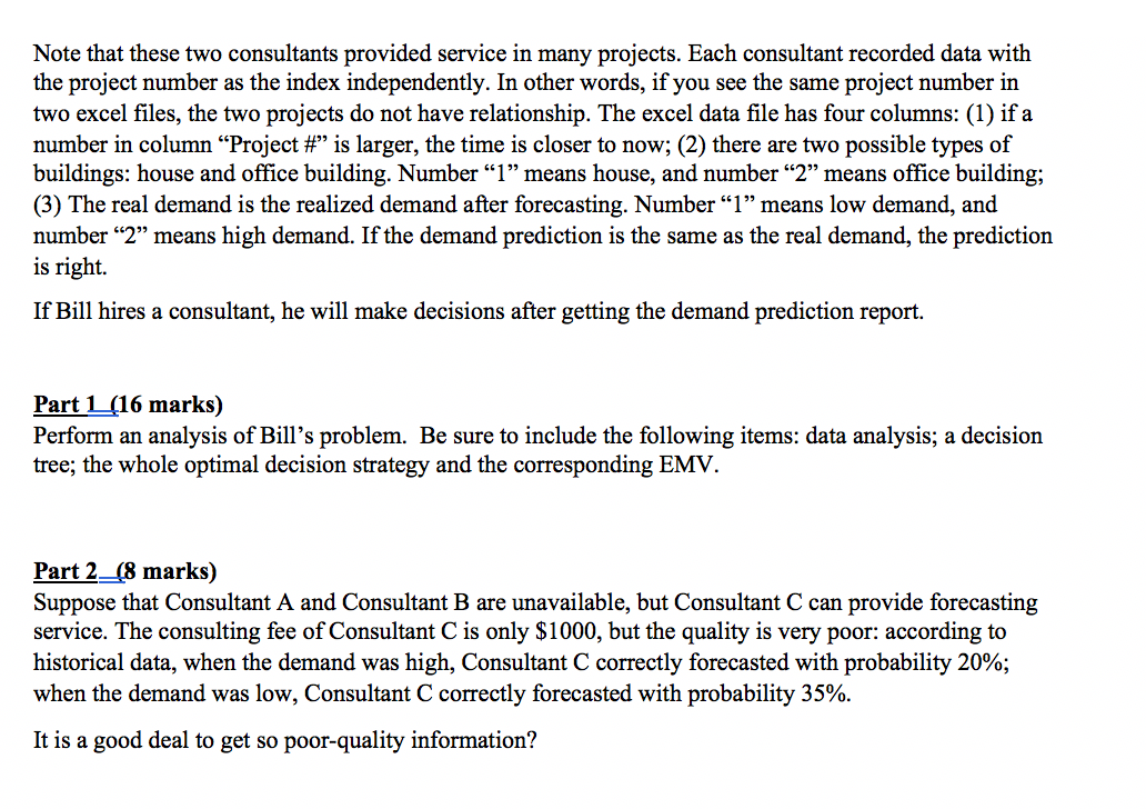 Can you build a decision tree for the following info | Chegg.com