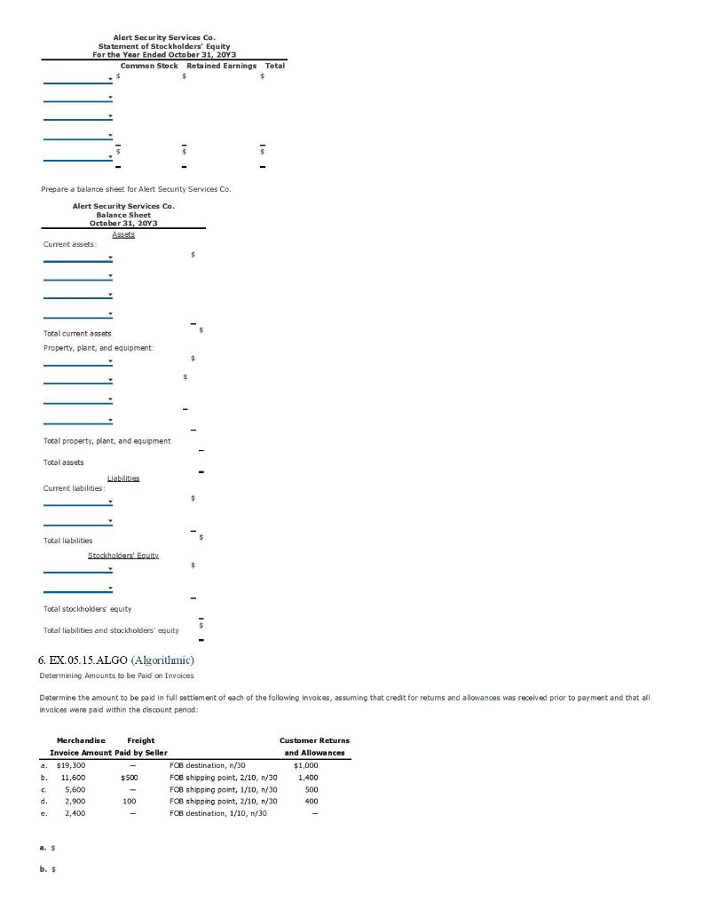 Solved 1. EX.01.04. ALGO (Algorithmic) Accounting Equation | Chegg.com