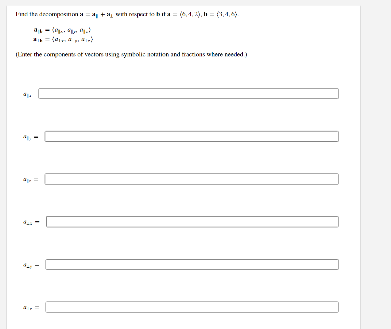 Solved Find The Decomposition With Respect To B ﻿if | Chegg.com