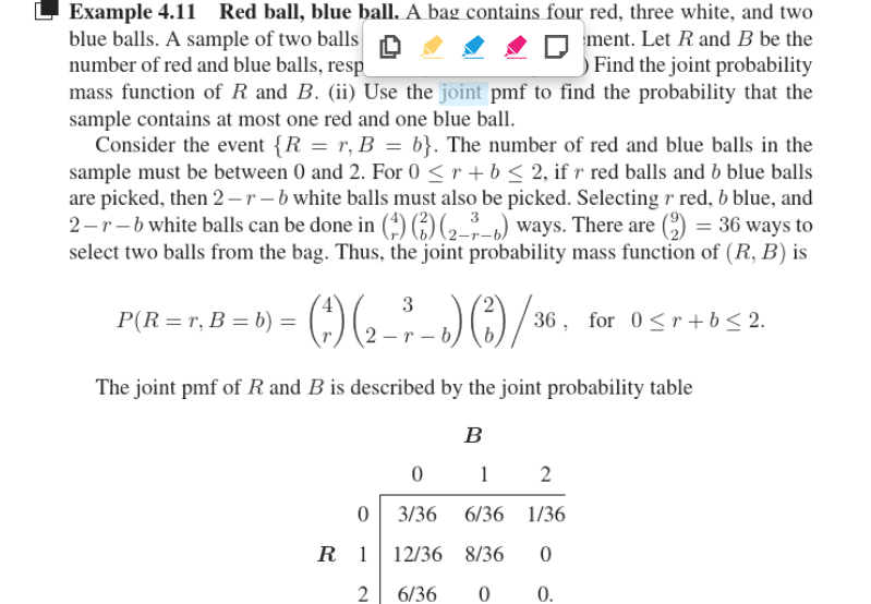 Solved Example 411 Red Ball Blue Ball A Bag Contains Four 2346