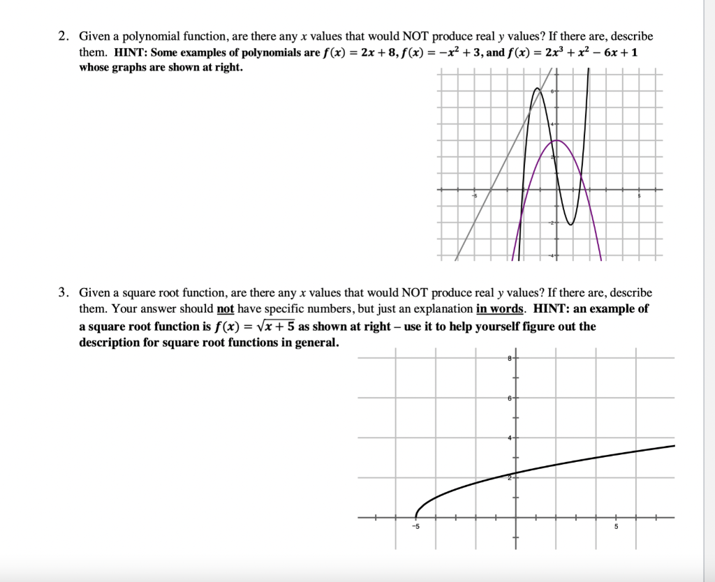 Solved 2. Given a polynomial function, are there any x | Chegg.com