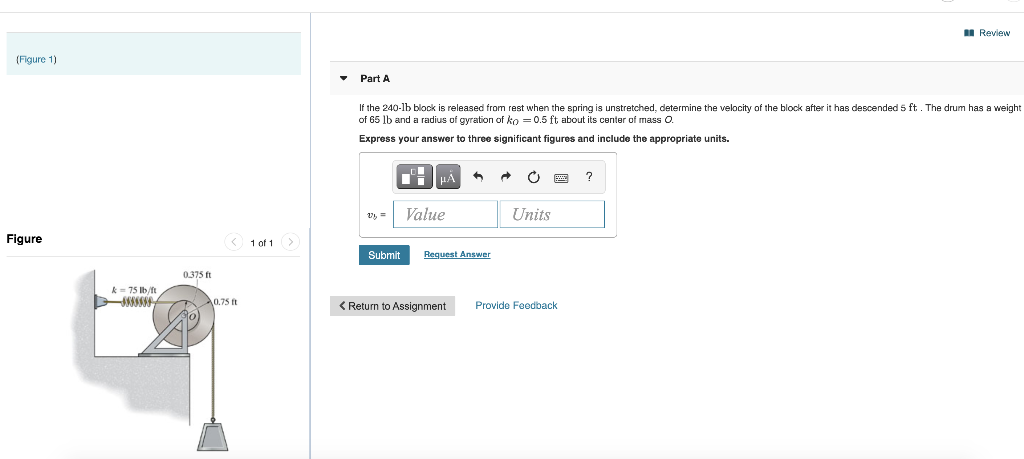 Solved Review (Figure 1) Part A If the 240-1b block is | Chegg.com