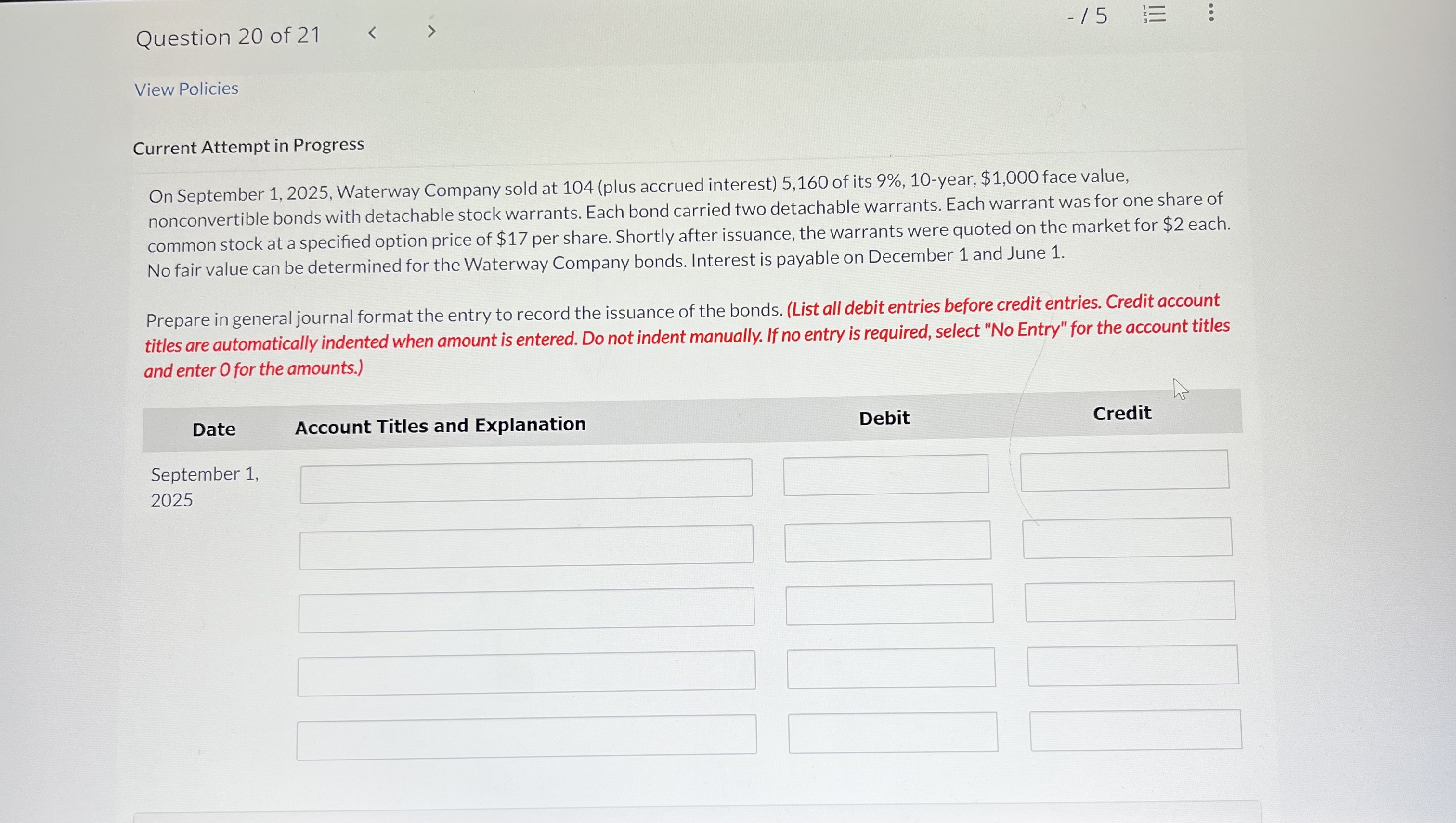 Current Attempt in Progress On September 1, 2025, | Chegg.com