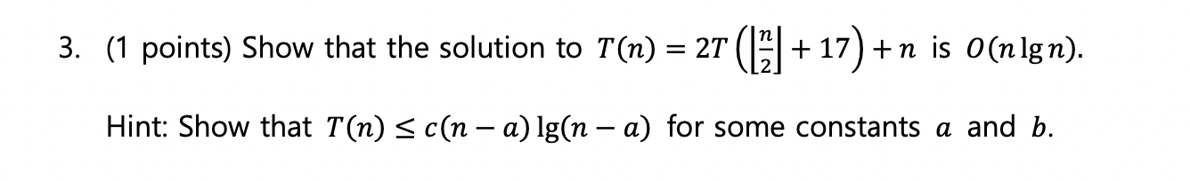 Solved (1 Points) Show That The Solution To | Chegg.com