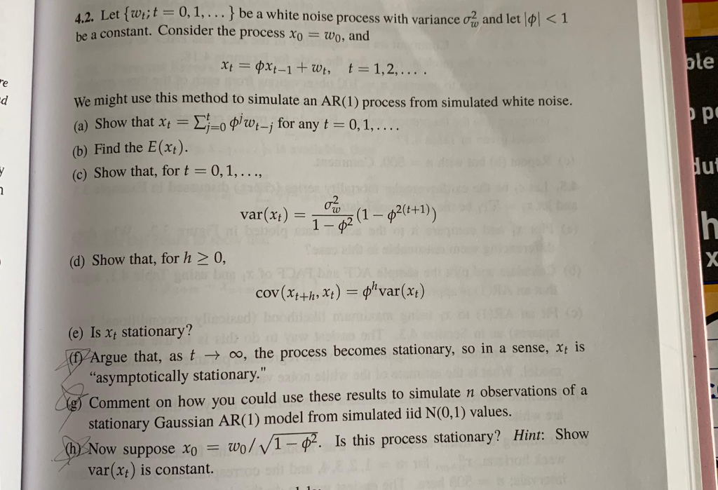 Solved Let Wit 0 1 Be A White Noise Process With Chegg Com