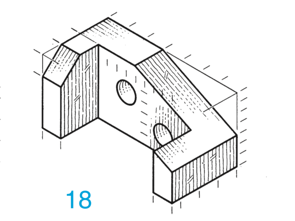 Solved I need to sketch this from front, top, right side, | Chegg.com