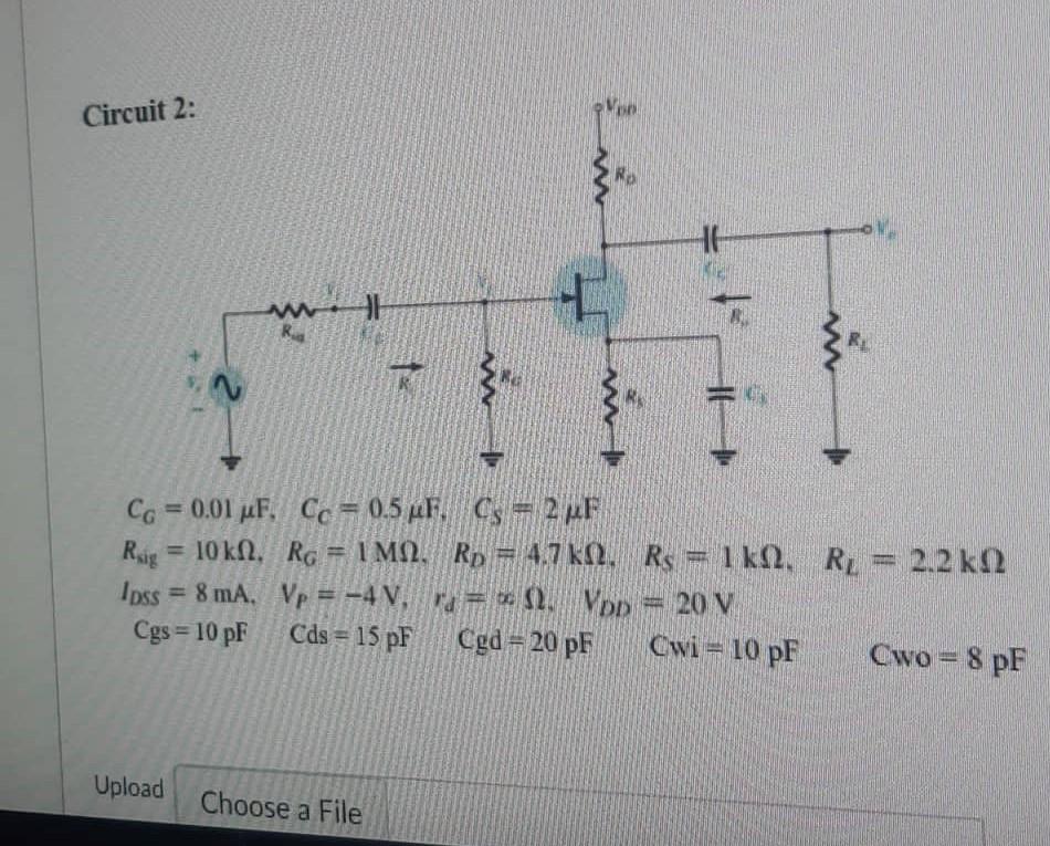 Solved 2. Given Circuit 2: Solve For The Following: 1. | Chegg.com