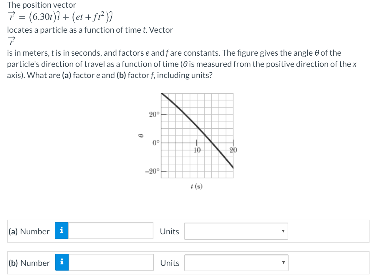 Solved The Position Vector T 6 30t I Et Ft2 I Loca Chegg Com