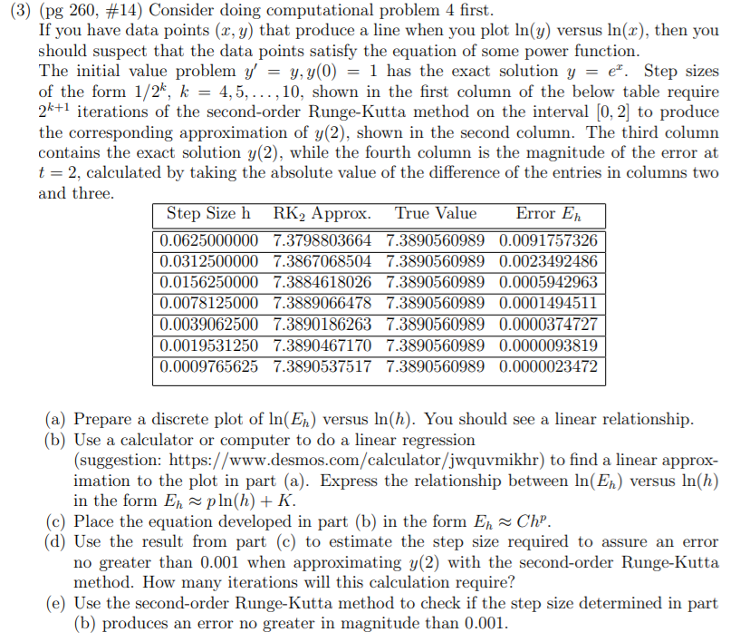 Solved (3) (pg 260, #14) Consider Doing Computational | Chegg.com