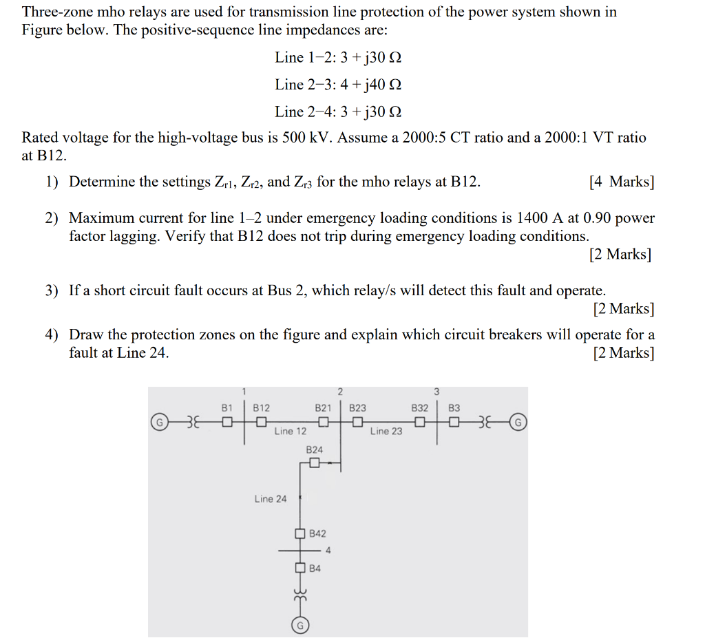 [Solved] Threezone mho relays are used for transmission