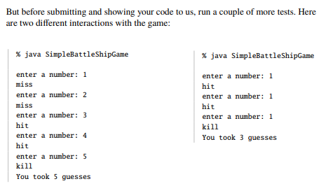 The SimpleBattleship Class The SimpleBattleship class | Chegg.com
