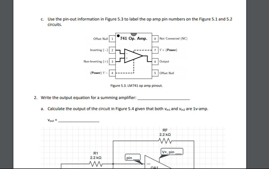 Solved 1. Write the output equation for an inverting | Chegg.com