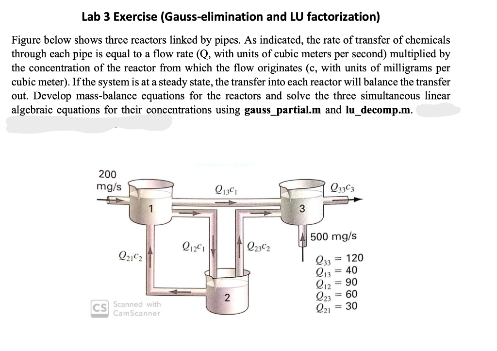 Solved Lab 3 Exercise (Gauss-elimination And LU | Chegg.com