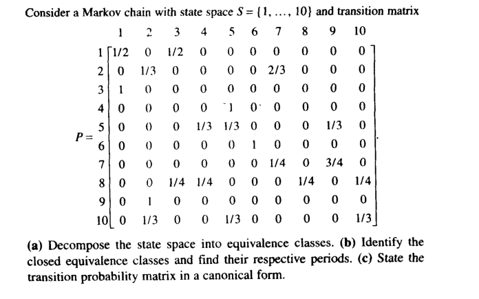Solved = 4 Consider a Markov chain with state space S = {1, | Chegg.com