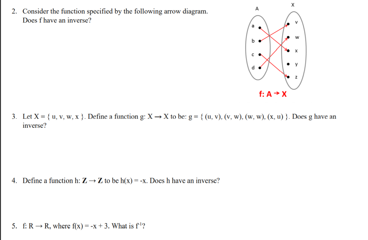 Solved Worksheet 23 (Functions – Inverse of Functions) 23. Let Inside Inverse Functions Worksheet With Answers