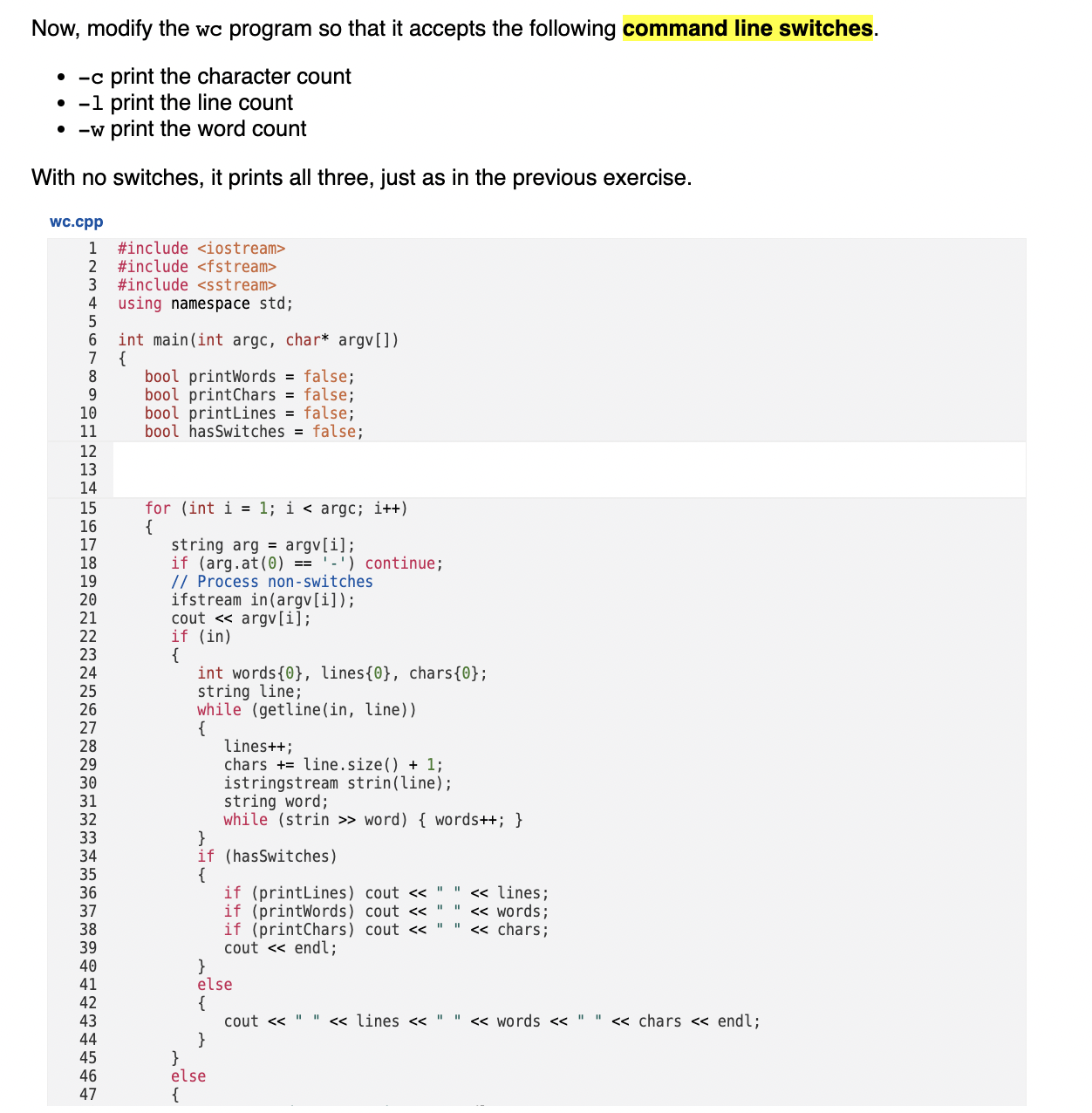 Solved C++ I can only type the stuff in the white box. | Chegg.com