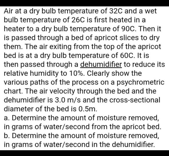 Solved Air At A Dry Bulb Temperature Of 32C And A Wet Bulb | Chegg.com