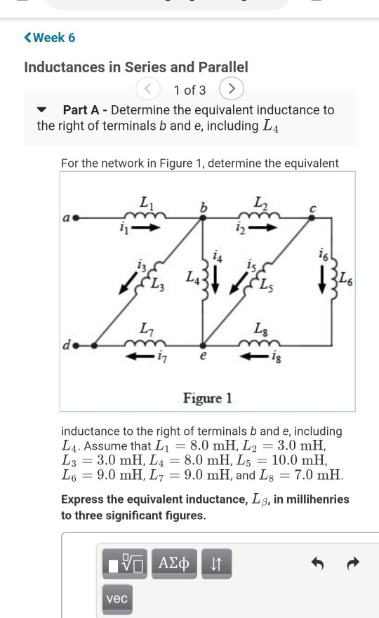 Solved Part A Determine The Equivalent Inductance To The | Chegg.com