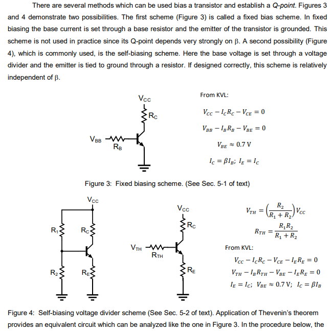 Solved Derive the expressions for Ic for the two biasing | Chegg.com