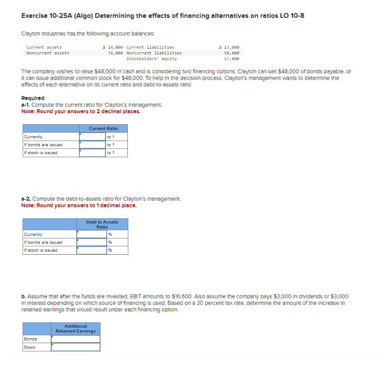 Solved Exercise 10-25A (Algo) Determining the effects of | Chegg.com