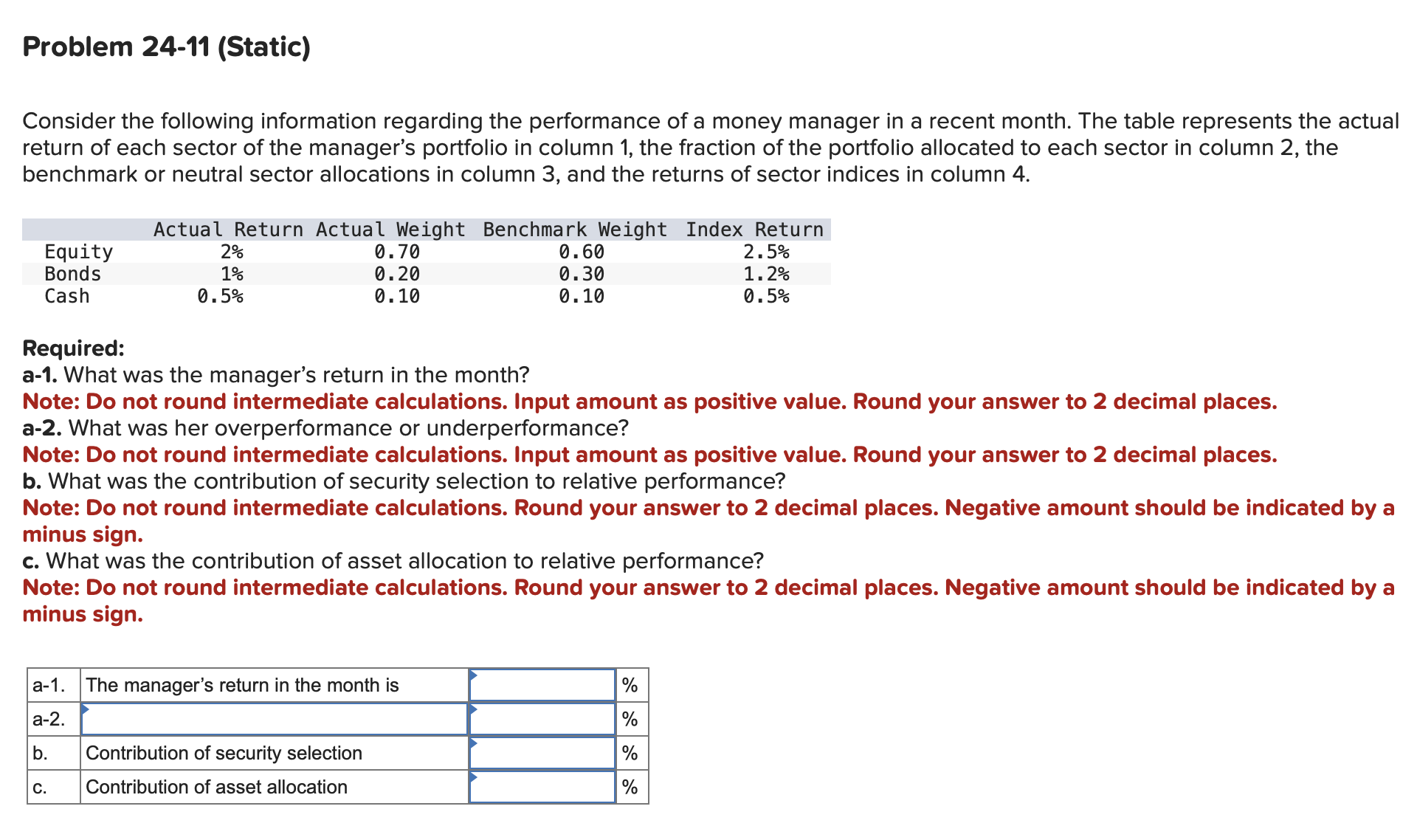 Solved Problem 24-11 (Static)Consider the following | Chegg.com