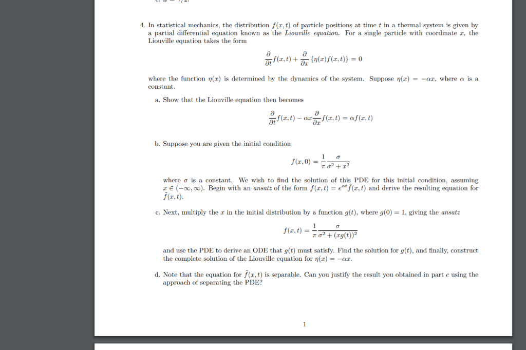 L 4 In Statistical Mechanics The Distribution Chegg Com