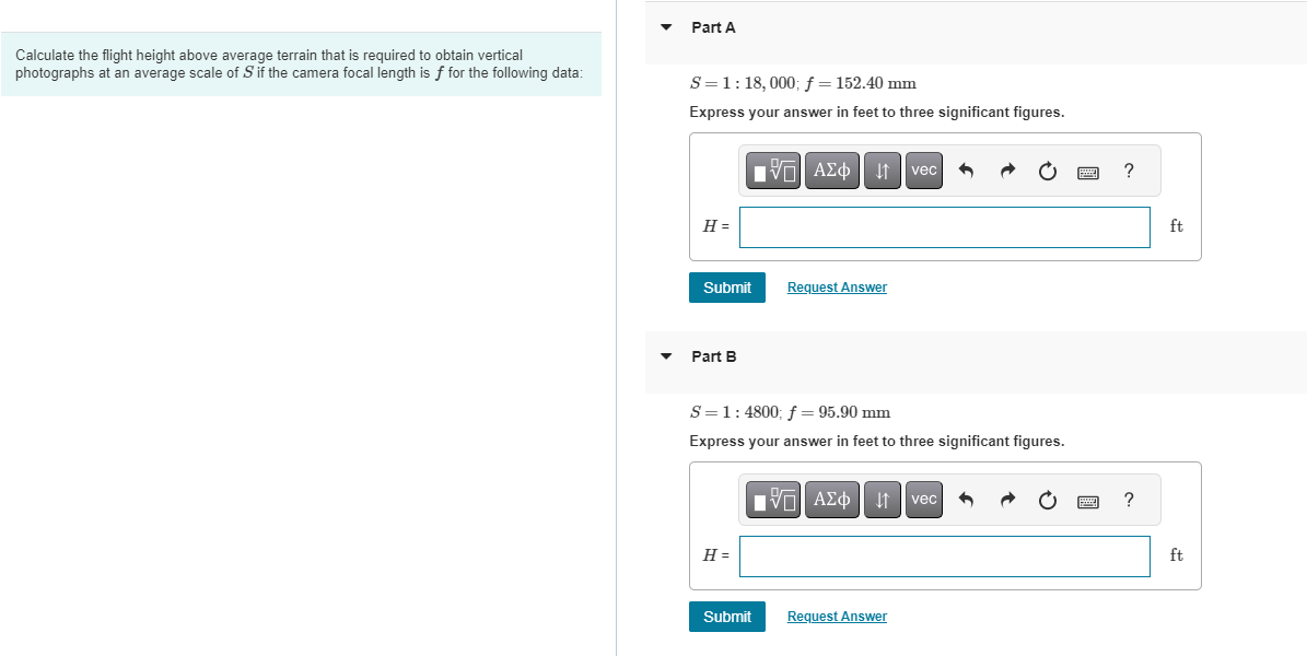 Solved Calculate the flight height above average terrain | Chegg.com