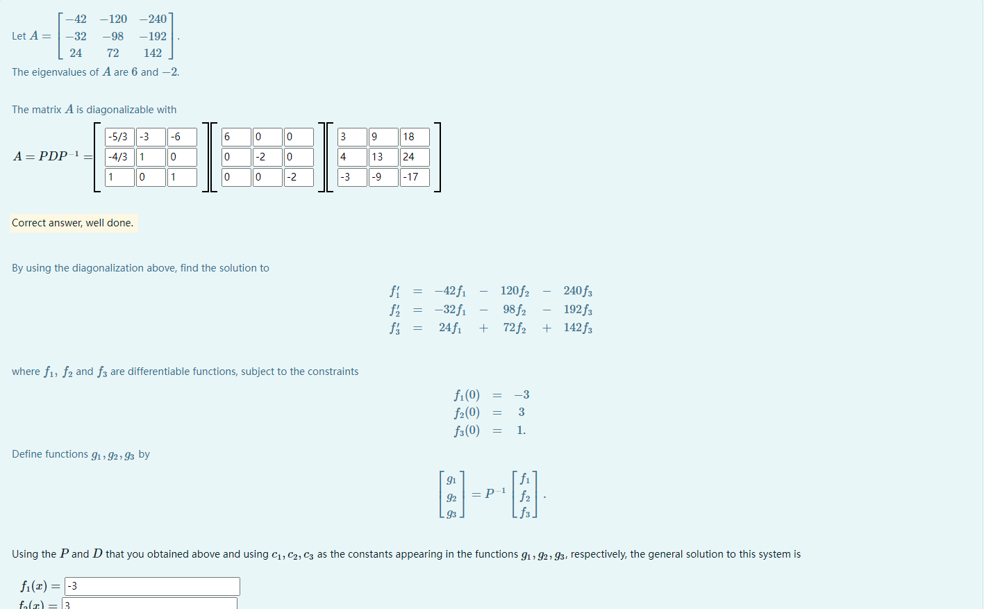 Solved 42 Let A= -32 24 - 120-240 -98 -192 72 142 The | Chegg.com