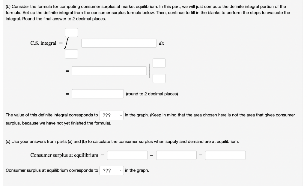 Solved Consumer Surplus Consumer surplus (C.S.) is a measure | Chegg.com