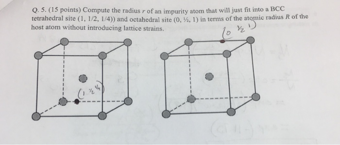 Solved Q. 5. (15 points) Compute the radius r of an impurity | Chegg.com