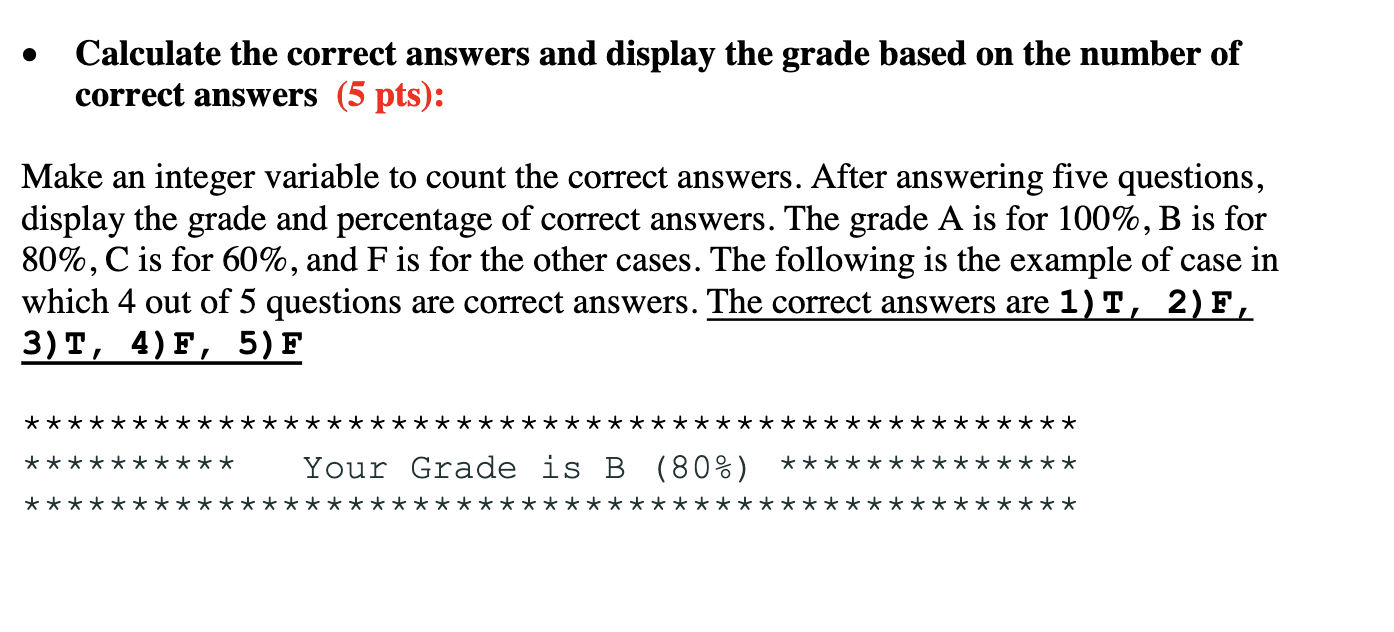 Solved Part 2: Programming (15 pts) Develop a program, | Chegg.com