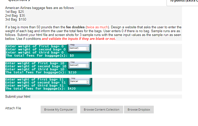 american airlines baggage fees weight