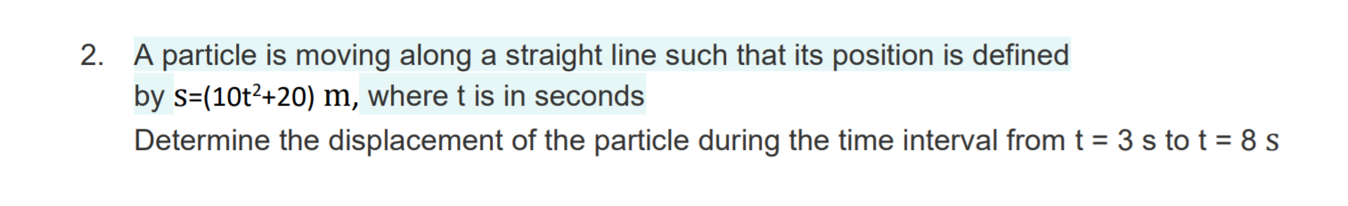 Solved 2. A Particle Is Moving Along A Straight Line Such | Chegg.com