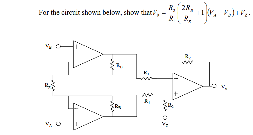 Solved For the circuit shown below, show that V. R, (2R +1 | Chegg.com