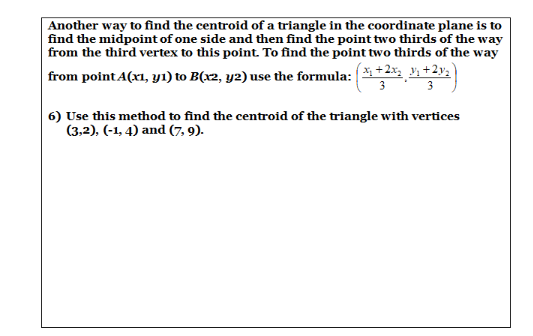 Solved 1 Find the equation of the median from vertex X to Chegg com