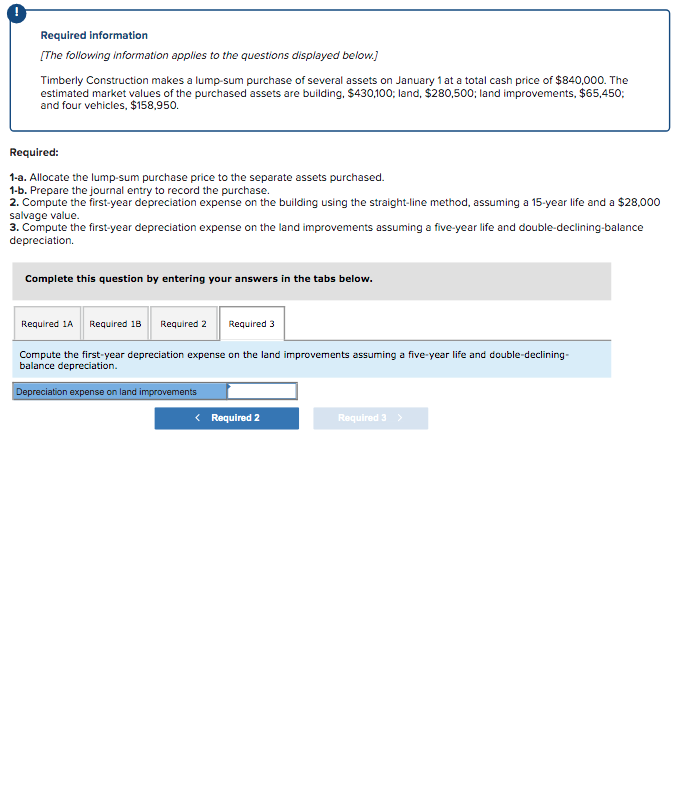 Solved 1-a. Allocate The Lump-sum Purchase Price To The | Chegg.com