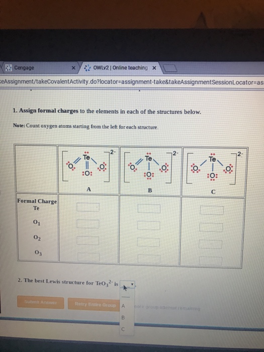 Solved The formal charge is the 