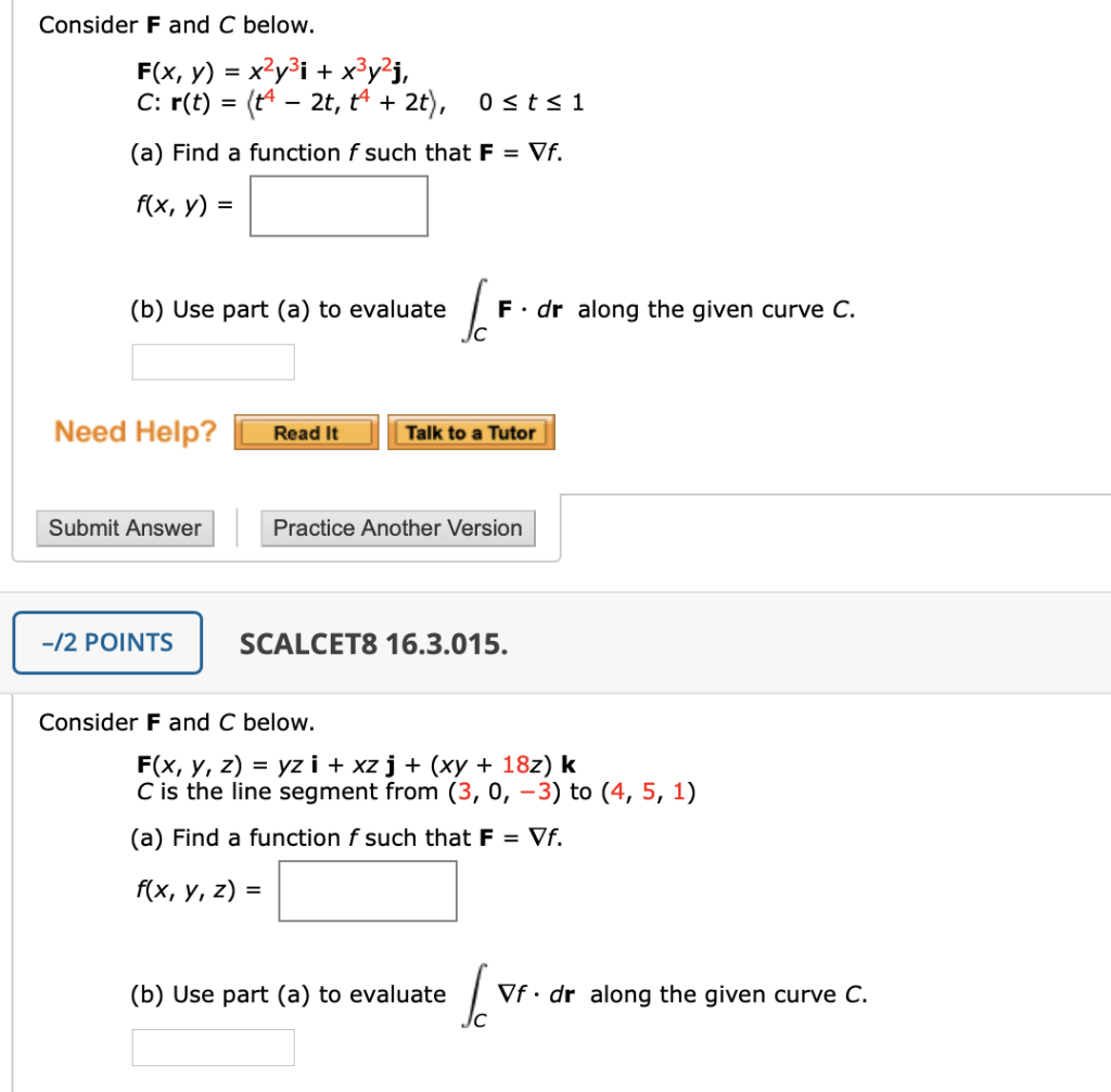 Solved Consider F And C Below F X Y X2y3i X3y2j C Chegg Com