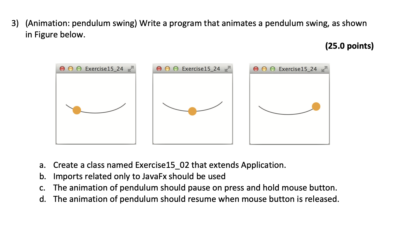 Solved (Animation: pendulum swing) Write a program that 