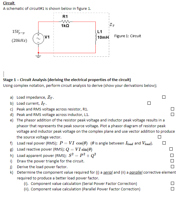 Solved Circuit A Schematic Of Circuit#1 Is Shown Below In | Chegg.com