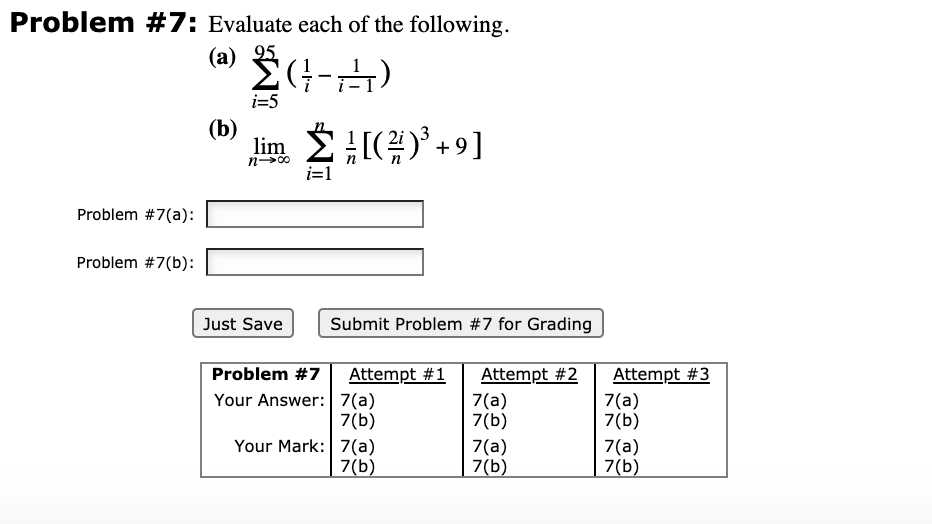 Solved Problem #7: Evaluate each of the following. (-+) (a) | Chegg.com